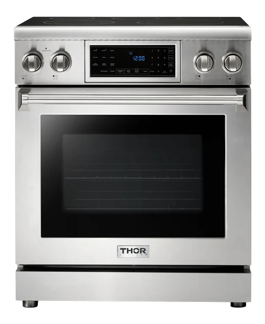 THOR Kitchen 30 Inch Air Fry and Self-Clean Professional Electric Range, TRE3001